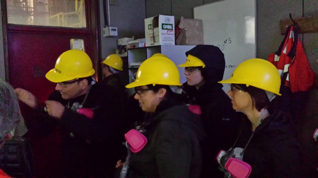 Students tour Chagres, a copper-smelting plant. 