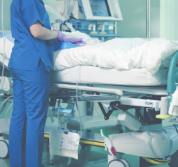 Nurse taking a patients vitals