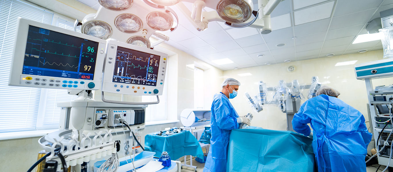 Doctors working in an operating room.